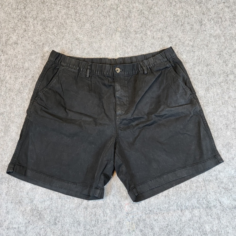 Bear Bottom Shorts Mens 2XL XXL Black  Elastic Waist Chino Casual Preppy Pockets